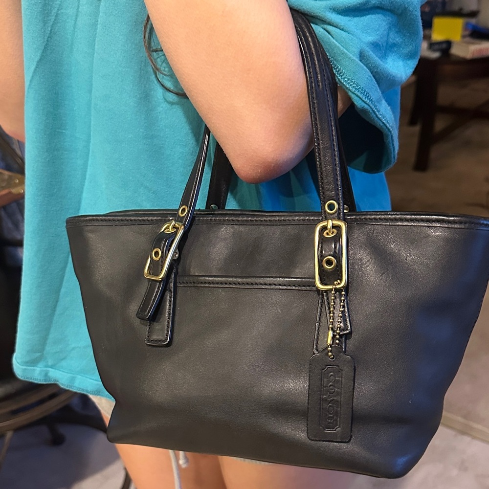 Coach Vintage Legacy Black Leather Mini Tote A30-9846 - Picture 7 of 10